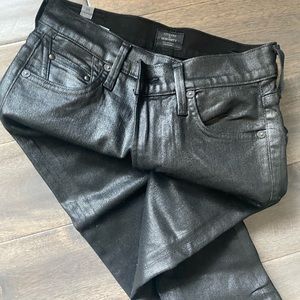 Brand New! Citizens of Humanity skinny jeans!!! Black! High rise! Leather look!